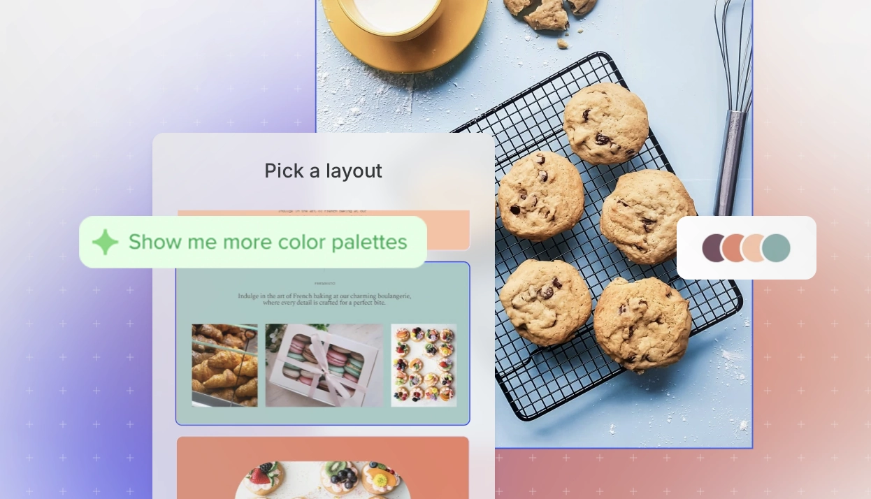 AI Prompt example: Show me more color palettes